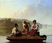 Les bateliers du Missouri - George Caleb Bingham — widok dzieła