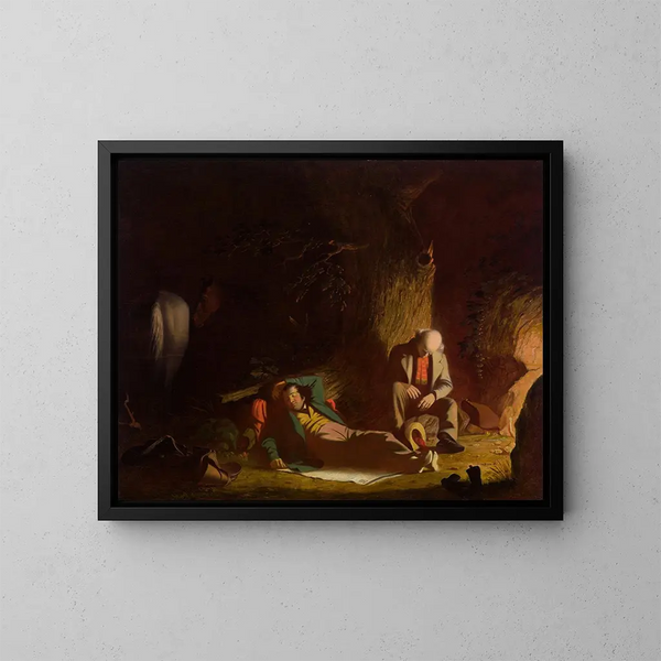 Les voyageurs tardifs - George Caleb Bingham — oprawiony obraz na ścianie