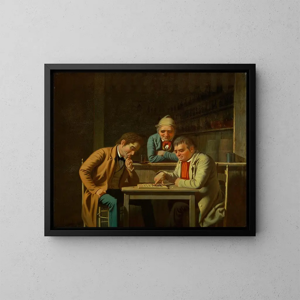 Les Joueurs de dames - George Caleb Bingham — oprawiony obraz na ścianie