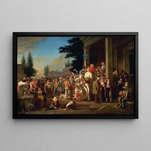 L'élection du comté - George Caleb Bingham — oprawiony obraz na ścianie