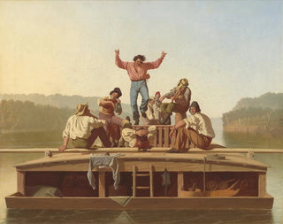 Les joyeux bateliers - George Caleb Bingham — widok dzieła