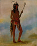 Ah-NJe-Nahge Ten, który stoi po obu stronach, wybitny gracz w piłkę - George Catlin — widok dzieła