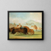 Baptiste i ja biegnący przez paszczę buma w Yellowstone - George Catlin — oprawiony obraz na ścianie