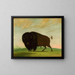 Bison pasący się na prerii - George Catlin — oprawiony obraz na ścianie