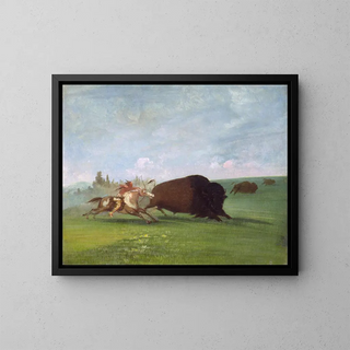 George Catlin - Buffalo Chase a Single Death.webp
