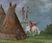 Lodge Comanche z bydlęcych skór - George Catlin — widok dzieła