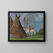 Lodge Comanche z bydlęcych skór - George Catlin — oprawiony obraz na ścianie