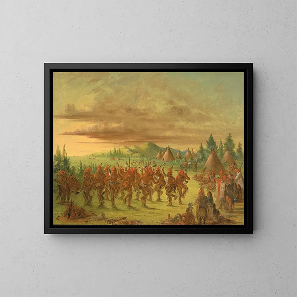 Tańczący orzeł - George Catlin — oprawiony obraz na ścianie