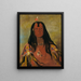Hco-A-Hco-A-Hcotes-Min Brak rogów na głowie, odważny - George Catlin — oprawiony obraz na ścianie