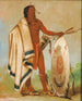 Kotzatah Smoked Shield, un guerrier distingué - George Catlin — widok dzieła