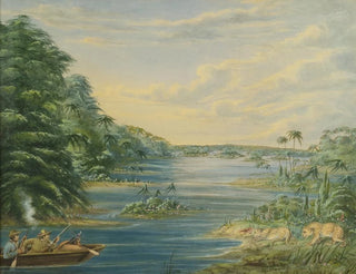 Polowanie na lamparta w Brazylii - George Catlin — widok dzieła