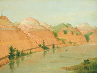 Wspaniałe klify z gliny, 1800 mil nad Saint-Louis - George Catlin — widok dzieła