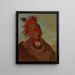 No-ho-mun-ya Ten, który nie zwraca uwagi - George Catlin — oprawiony obraz na ścianie