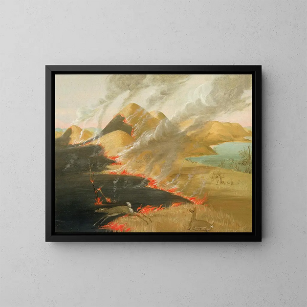 Spalonych klifów na preriach - George Catlin — oprawiony obraz na ścianie