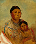 Ru-Ton-Ye-Wee-Ma, kobieta gołąb dumnie prezentująca się z White Cloud - George Catlin — widok dzieła