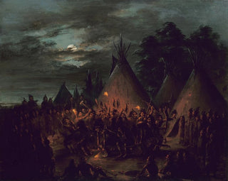 Tańca skóry głowy Sioux - George Catlin — widok dzieła