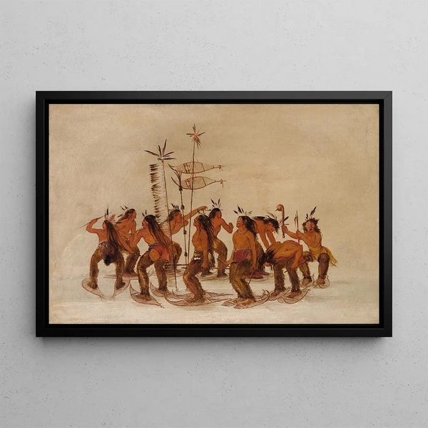 George Catlin - Snowshoe Dance At The First Snowfall.webp