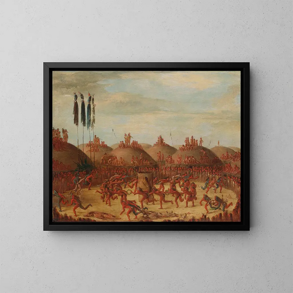 La dernière course, ceremonia Mandan OkeePa - George Catlin — oprawiony obraz na ścianie