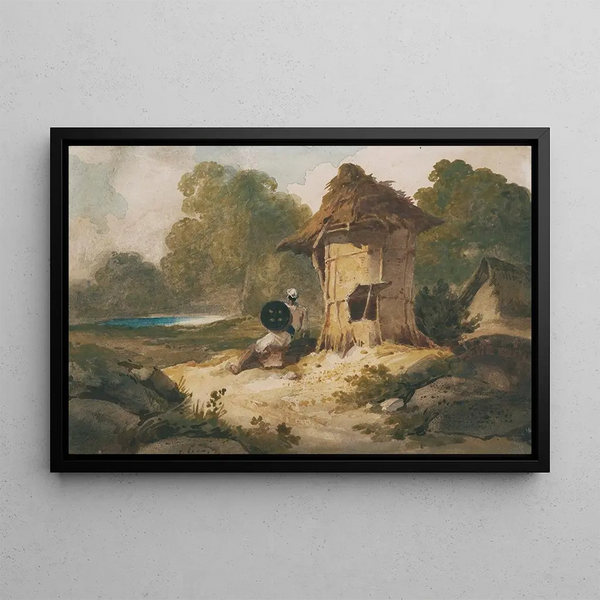 George Chinnery - A watchman at a lookout post Bengal.webp