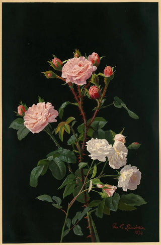 George Cochran Lambdin - Pink and White Roses.webp
