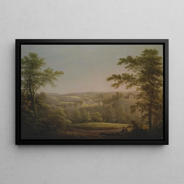 George Cuitt the Elder - Easby Hall and Easby Abbey with Richmond Yorkshire in the Background.webp