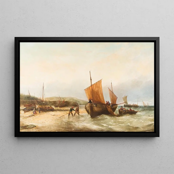 George D Callow - Returning fishing boats.webp