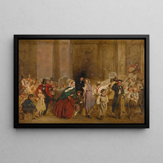 George Elgar Hicks - Sketch For The General Post Office One Minute To Six.webp