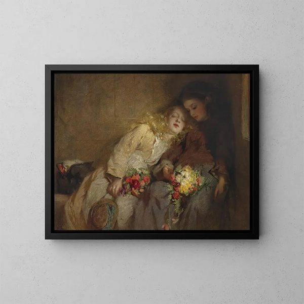 Powrót do domu - George Elgar Hicks — oprawiony obraz na ścianie