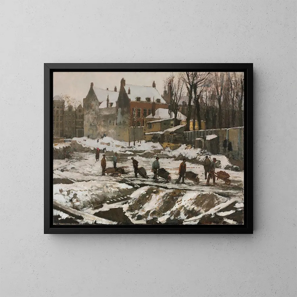 Chantier à Amsterdam - George Hendrik Breitner — oprawiony obraz na ścianie