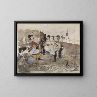 George Hendrik Breitner - Gezelschap op een boot.webp