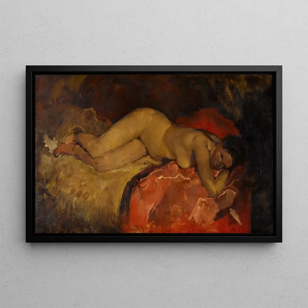 Nu allongé - George Hendrik Breitner — oprawiony obraz na ścianie