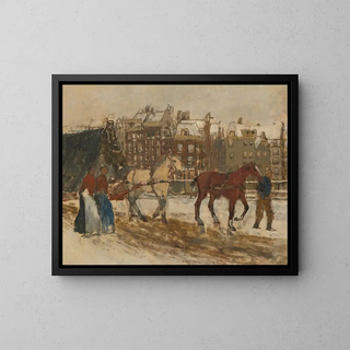 Rokin - George Hendrik Breitner — oprawiony obraz na ścianie