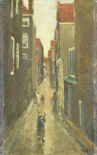 George Hendrik Breitner - The Baanbrugsteeg looking from the Haarlemmerdijk towards the Vinkenstraat and the Brouwersgracht.webp