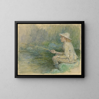George Henry Boughton - Boy Fishing.webp