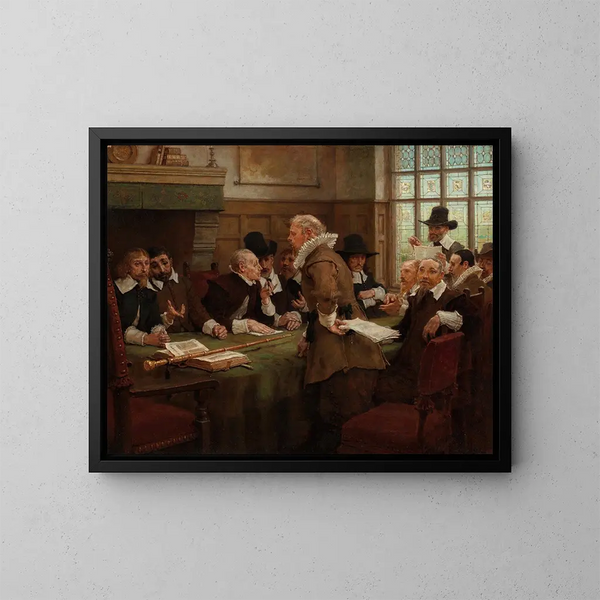 Les Covenants - George Henry Boughton — oprawiony obraz na ścianie