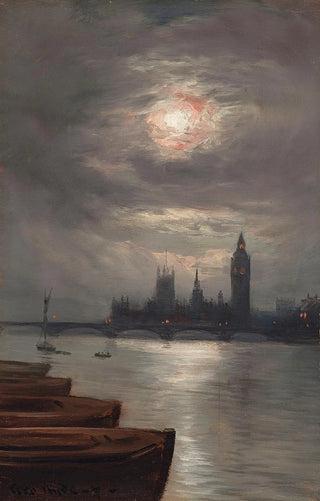 George Hyde Pownall - The Moonlit River.webp