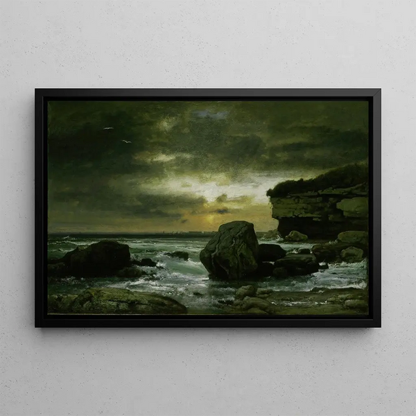Une marine - George Inness — oprawiony obraz na ścianie