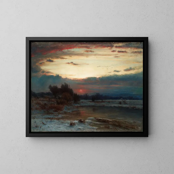 Zimowe niebo - George Inness — oprawiony obraz na ścianie
