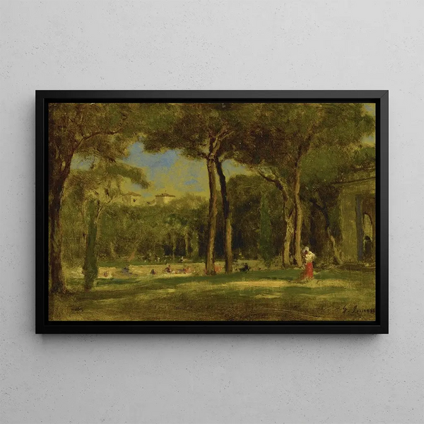 Villa Barberini - George Inness — oprawiony obraz na ścianie
