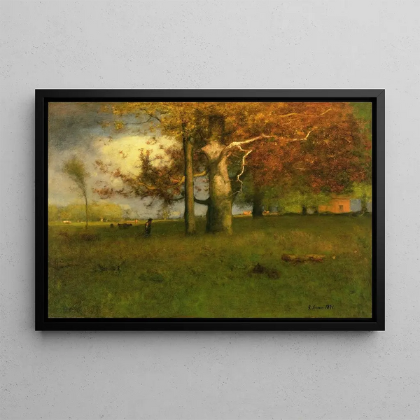 Początek jesieni w Montclair - George Inness — oprawiony obraz na ścianie