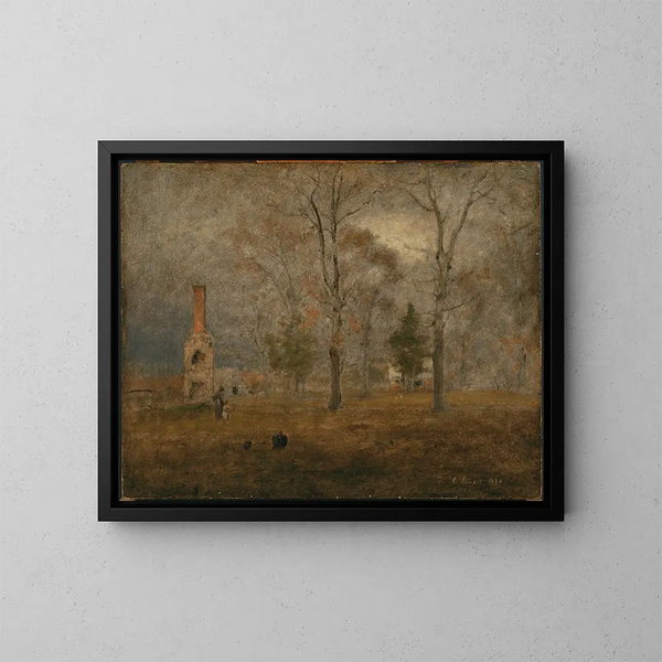 Szary dzień w Goochland - George Inness — oprawiony obraz na ścianie