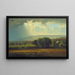 Scena zbiorów w dolinie Delaware - George Inness — oprawiony obraz na ścianie