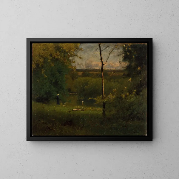 Widok na rzekę - George Inness — oprawiony obraz na ścianie