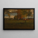 Blisko wioski w październiku - George Inness — oprawiony obraz na ścianie