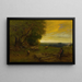 Berger i stado o zachodzie słońca - George Inness — oprawiony obraz na ścianie