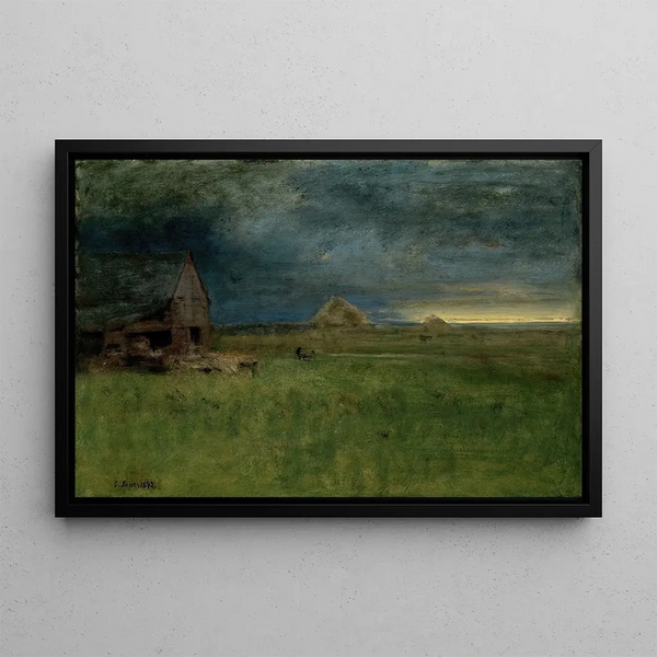 La Ferme solitaire Nantucket - George Inness — oprawiony obraz na ścianie