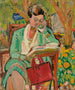 Kobieta czytająca - George Leslie Hunter — widok dzieła