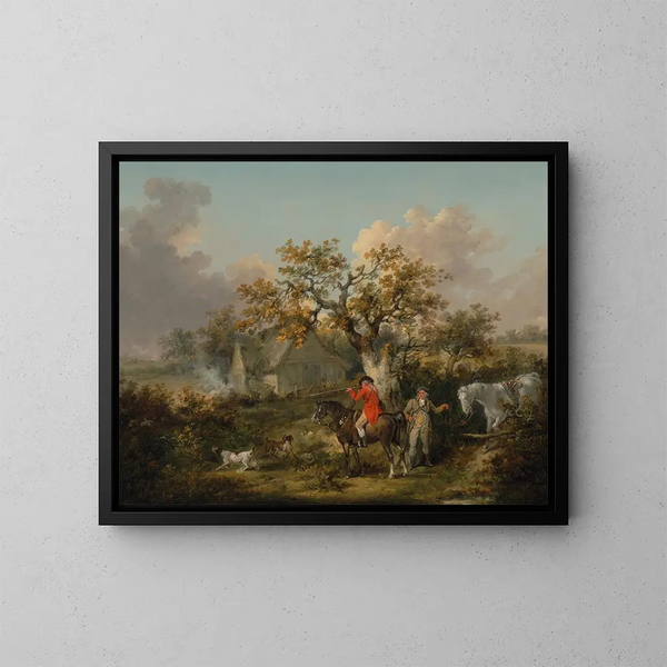 Tir au faisan - George Morland — oprawiony obraz na ścianie