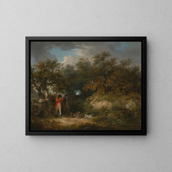 Tir au faisan - George Morland — oprawiony obraz na ścianie