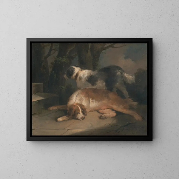 Les setters - George Morland — oprawiony obraz na ścianie